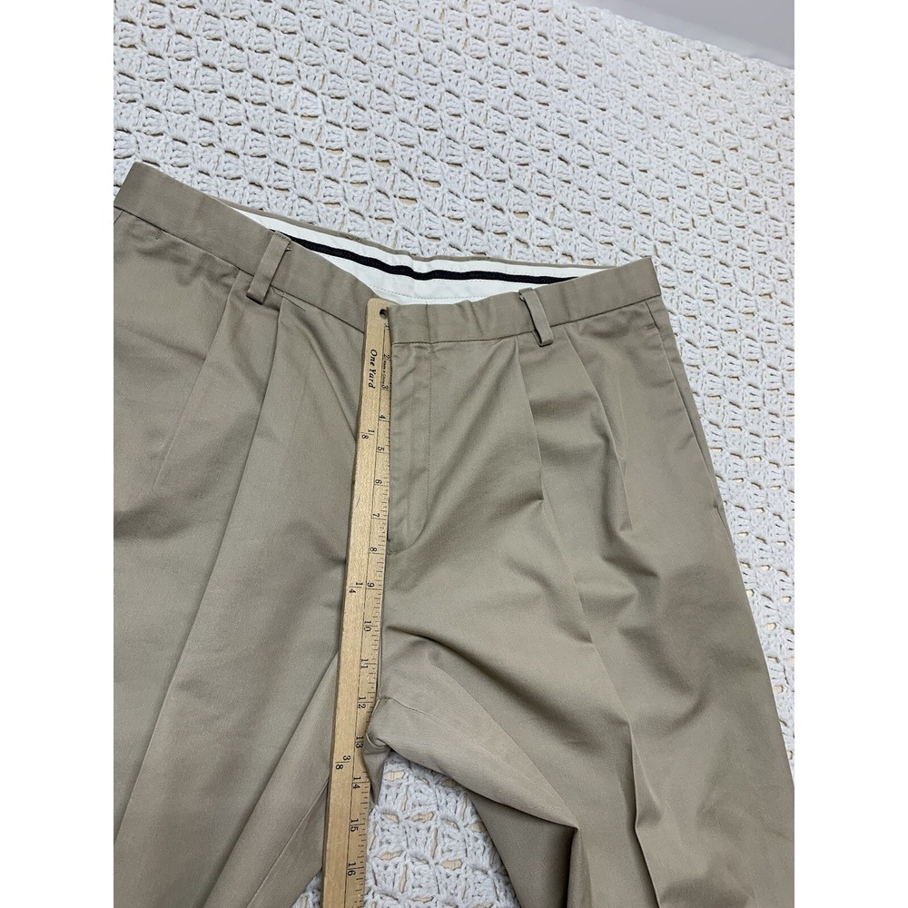 Dockers Men's Dress pants slacks 36x32‎ khakis Beige pleated Stain Defender - Picture 9 of 13